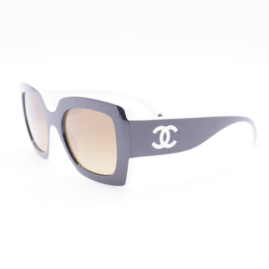 Acetate Rectangle Sunglasses 5435 Black