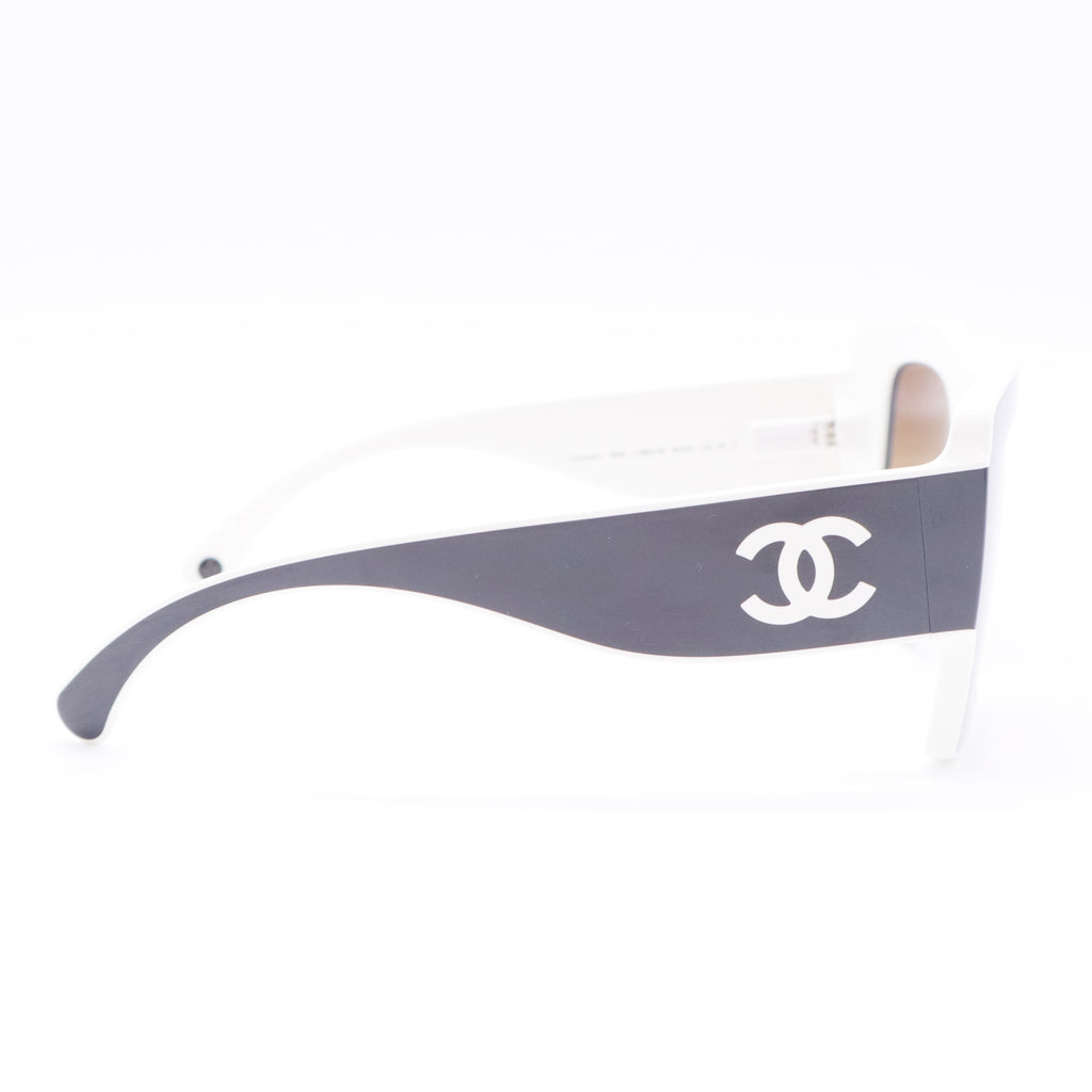 Acetate Rectangle Sunglasses 5435 Black