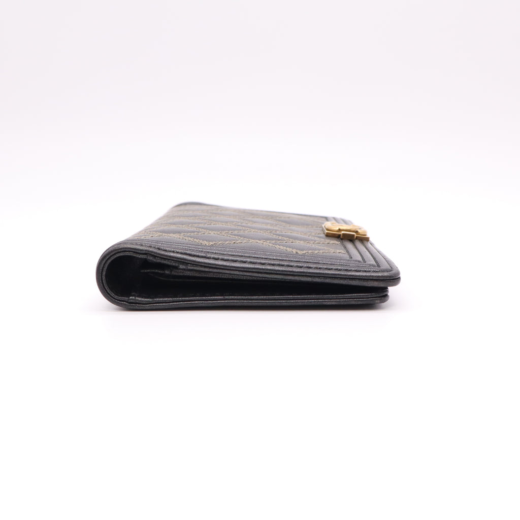 Chanel Boy Chanel Double Stitch Long Flap Wallet W22205