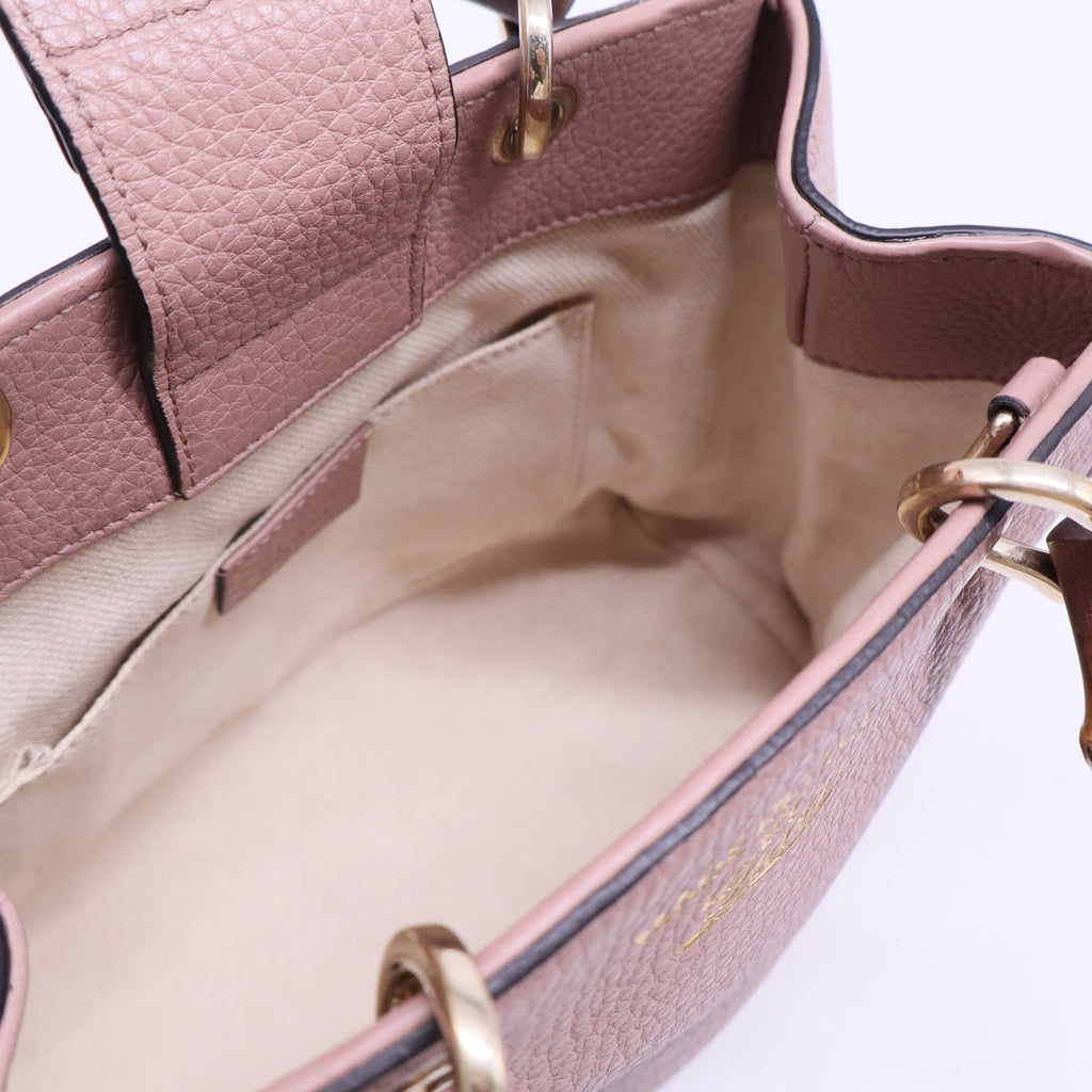 Bamboo Shopper Tote Leather Mini B20393