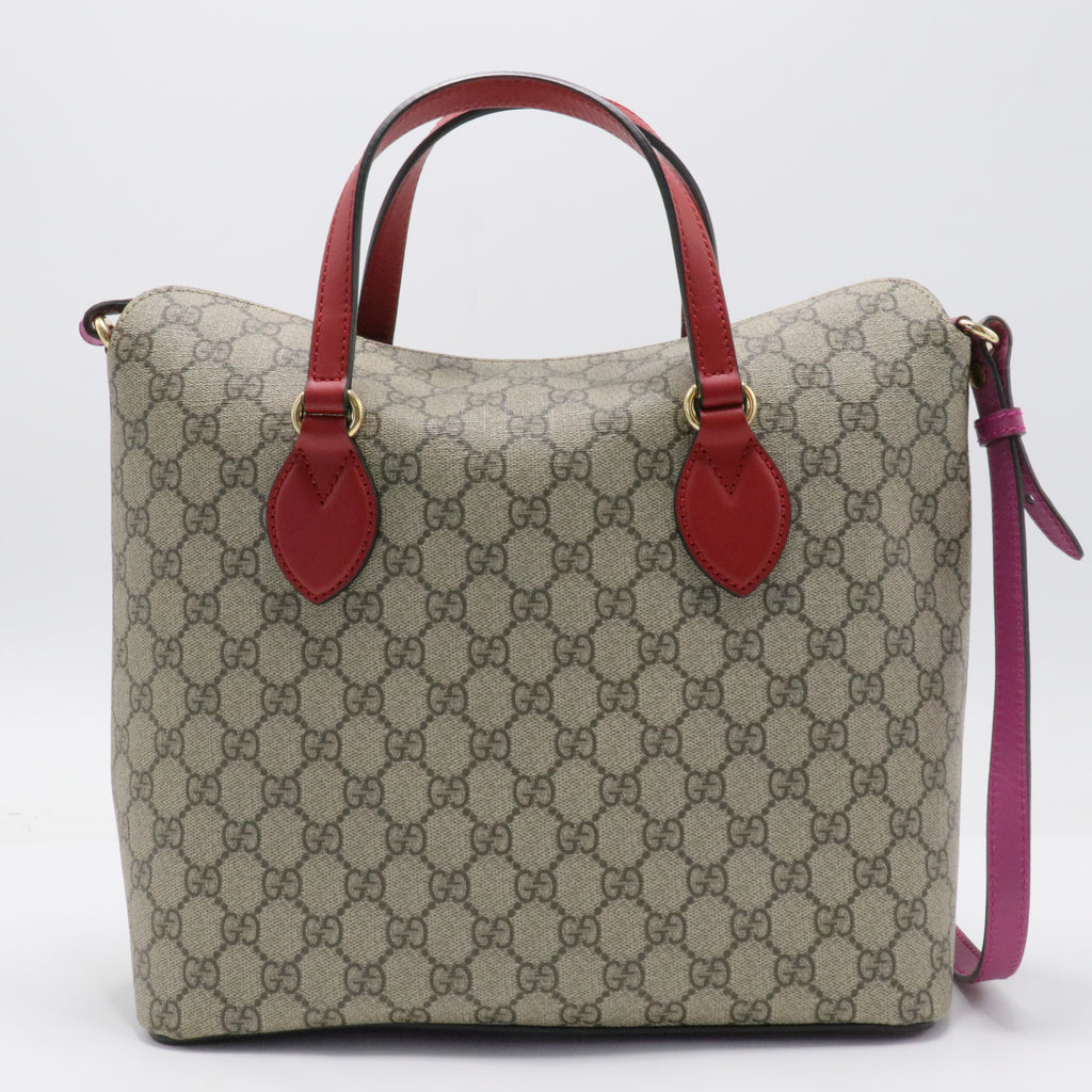 GG Supreme Monogram Linea A Foldover Tote