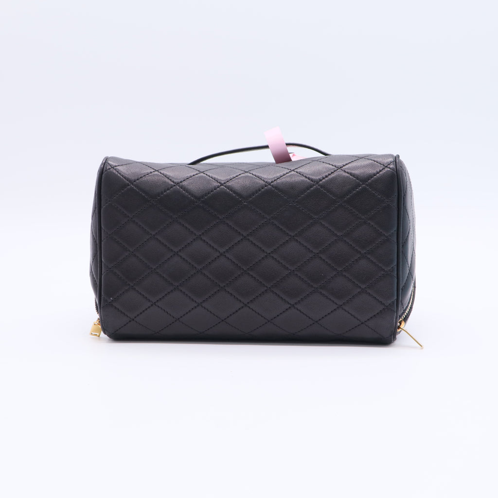 Saint Laurent Gaby Zip Around Vanity Case Quilted Leather Twins