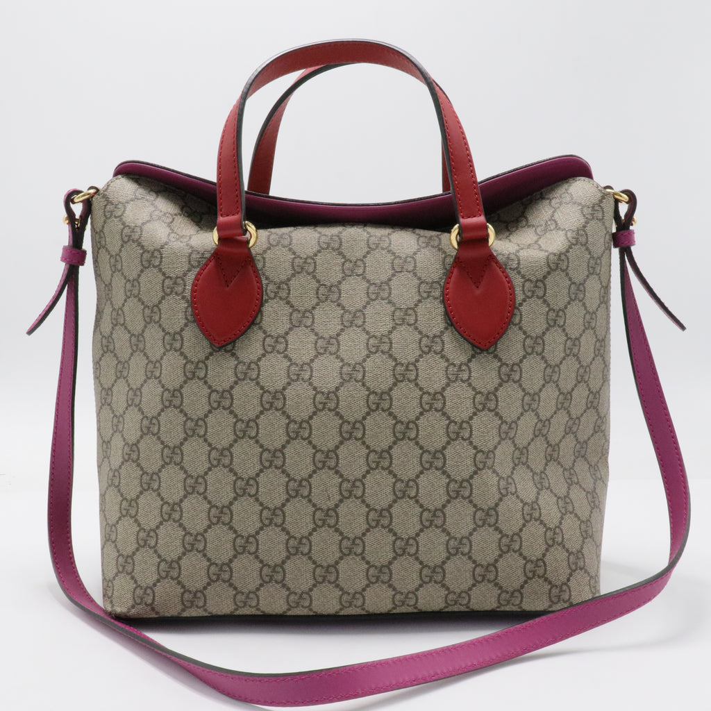 GG Supreme Monogram Linea A Foldover Tote