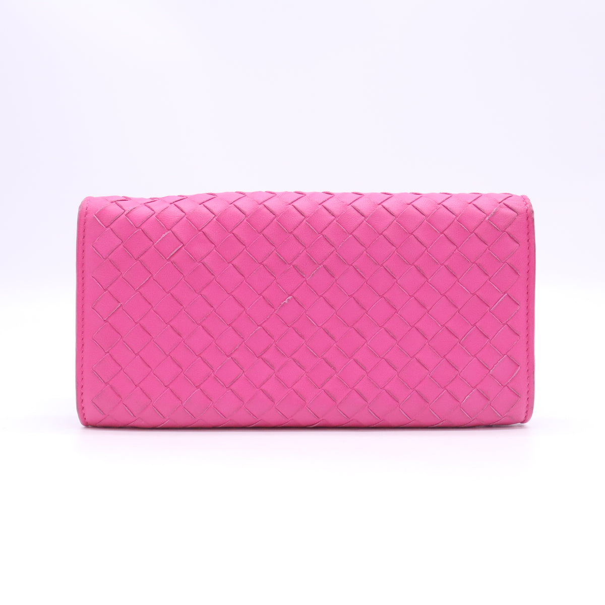 Bottega Veneta Intrecciato Leather Metal Edge Continental Wallet W23335
