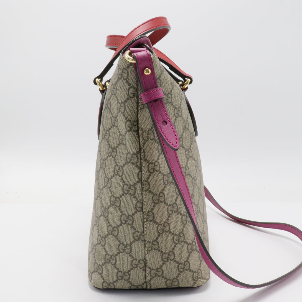 GG Supreme Monogram Linea A Foldover Tote