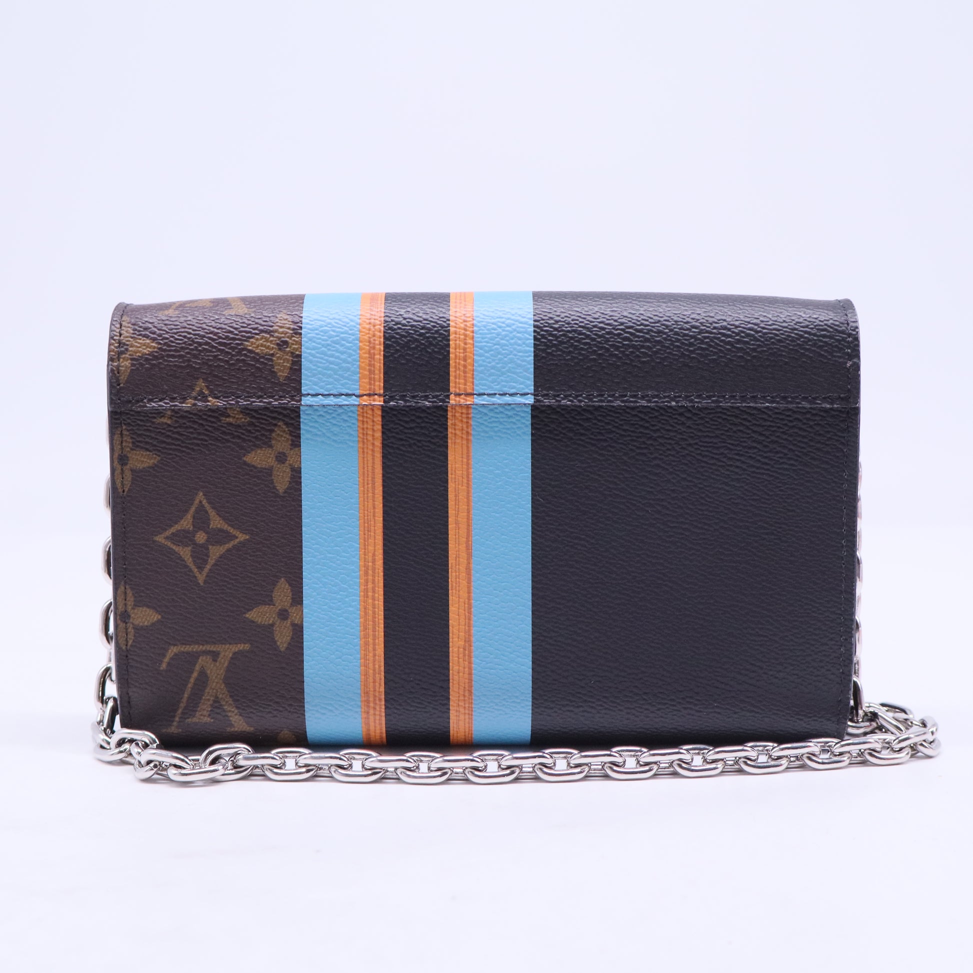 Monogram Canvas Striped Twist Wallet on Chain Bag B20641