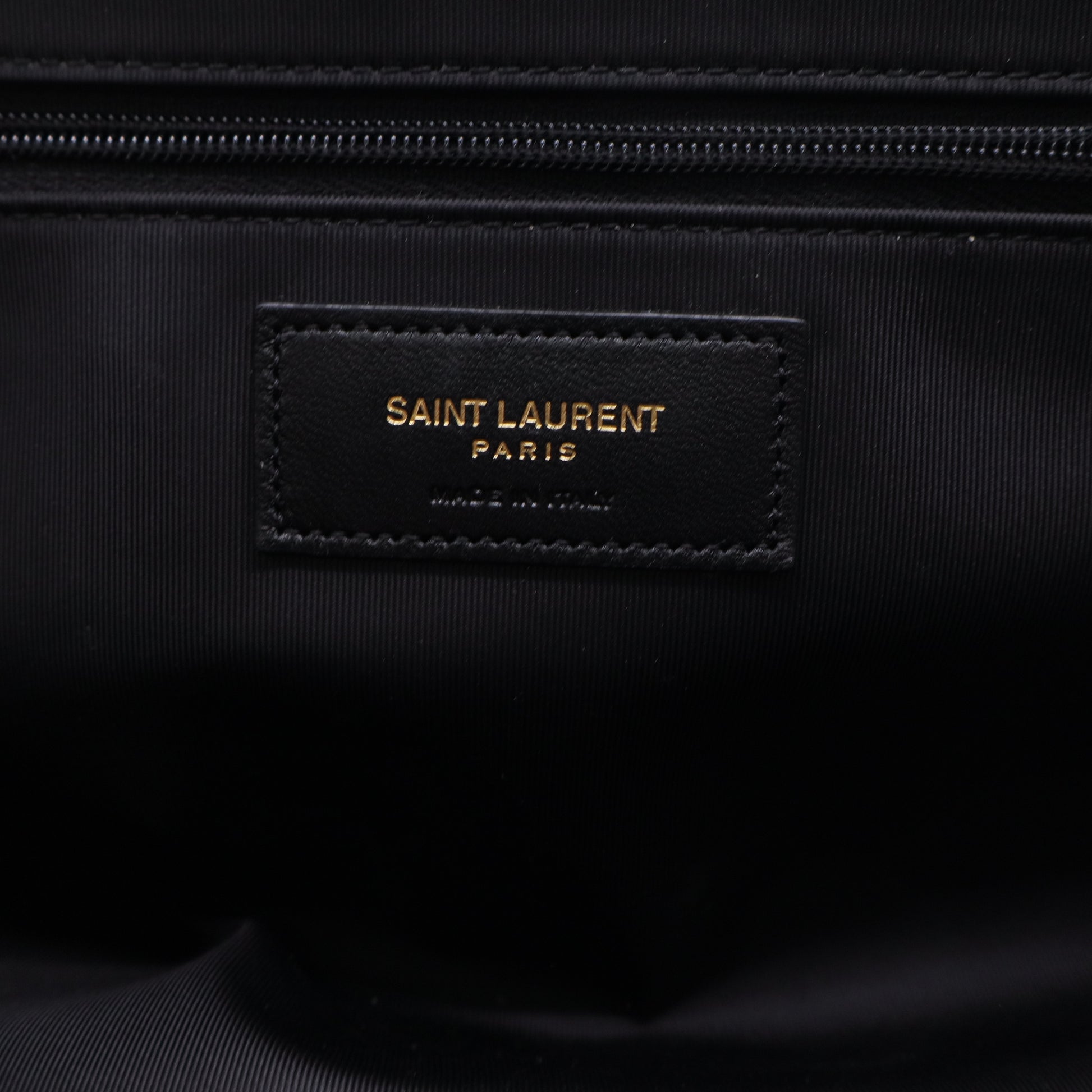 Saint Laurent Gaby Zip Around Vanity Case Quilted Leather Twins