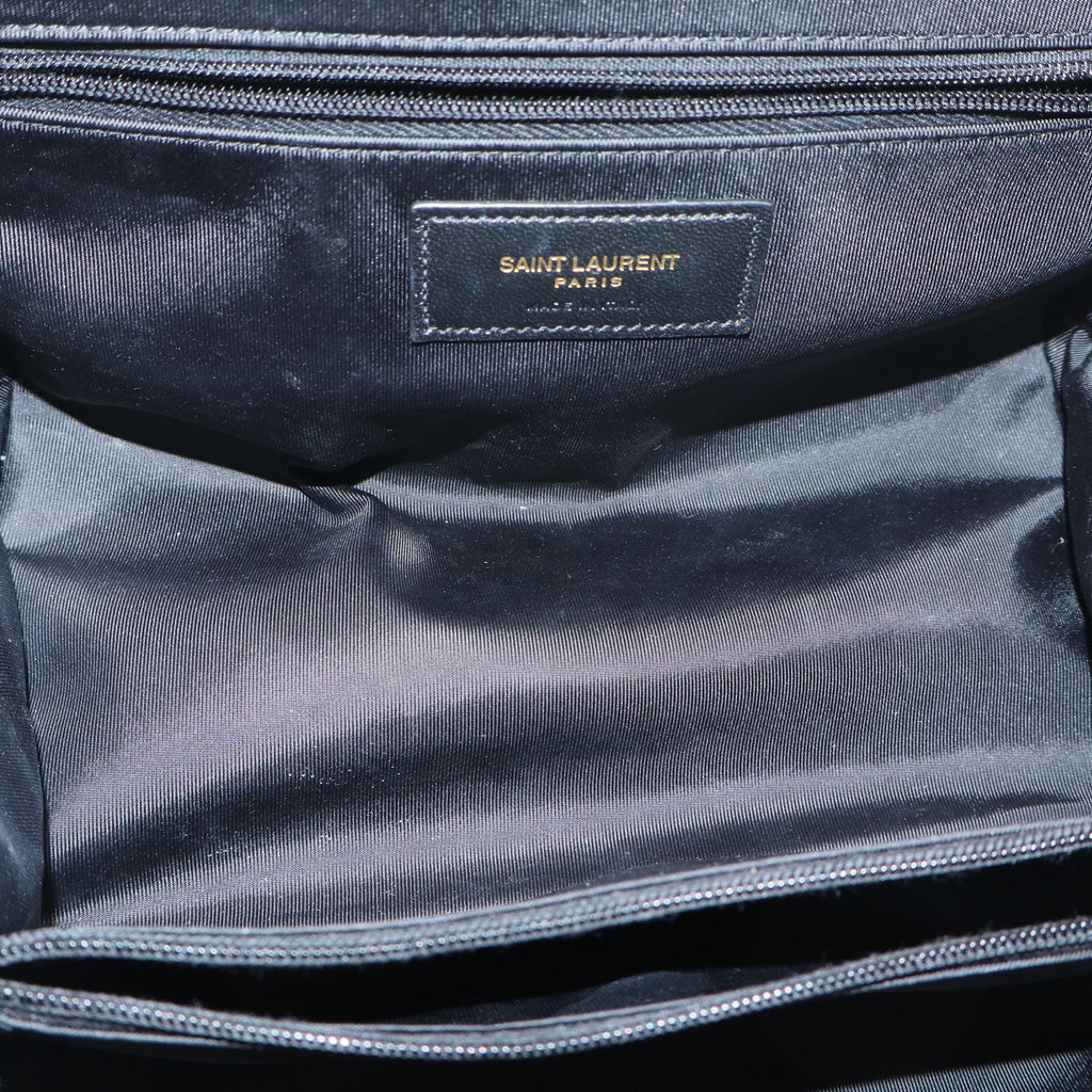 Saint Laurent Gaby Zip Around Vanity Case Quilted Leather Twins