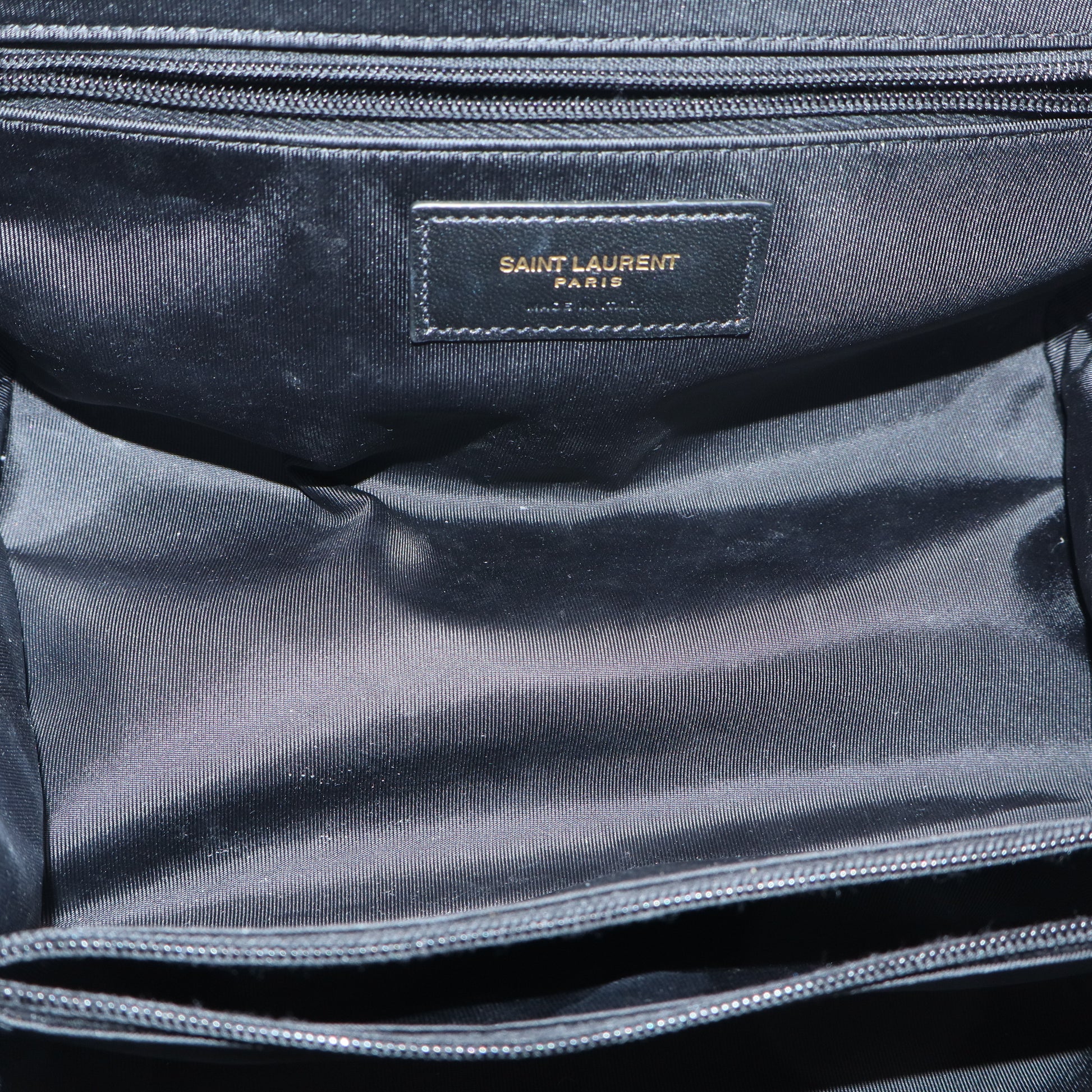Saint Laurent Gaby Zip Around Vanity Case Quilted Leather Twins