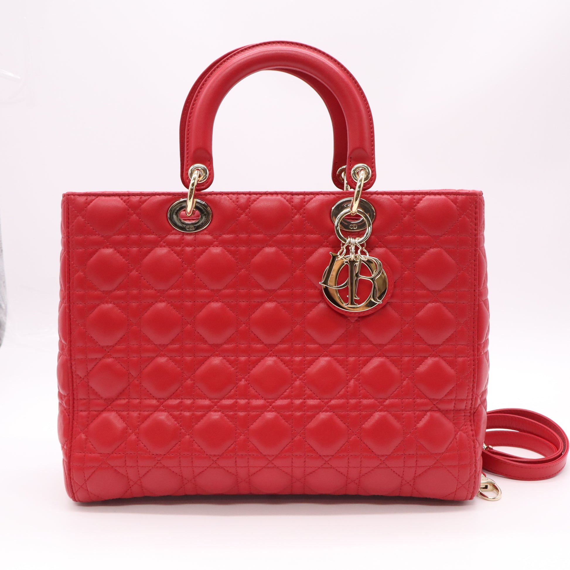 Christian Dior Cannage Lambskin Medium Lady Dior Bag B22701