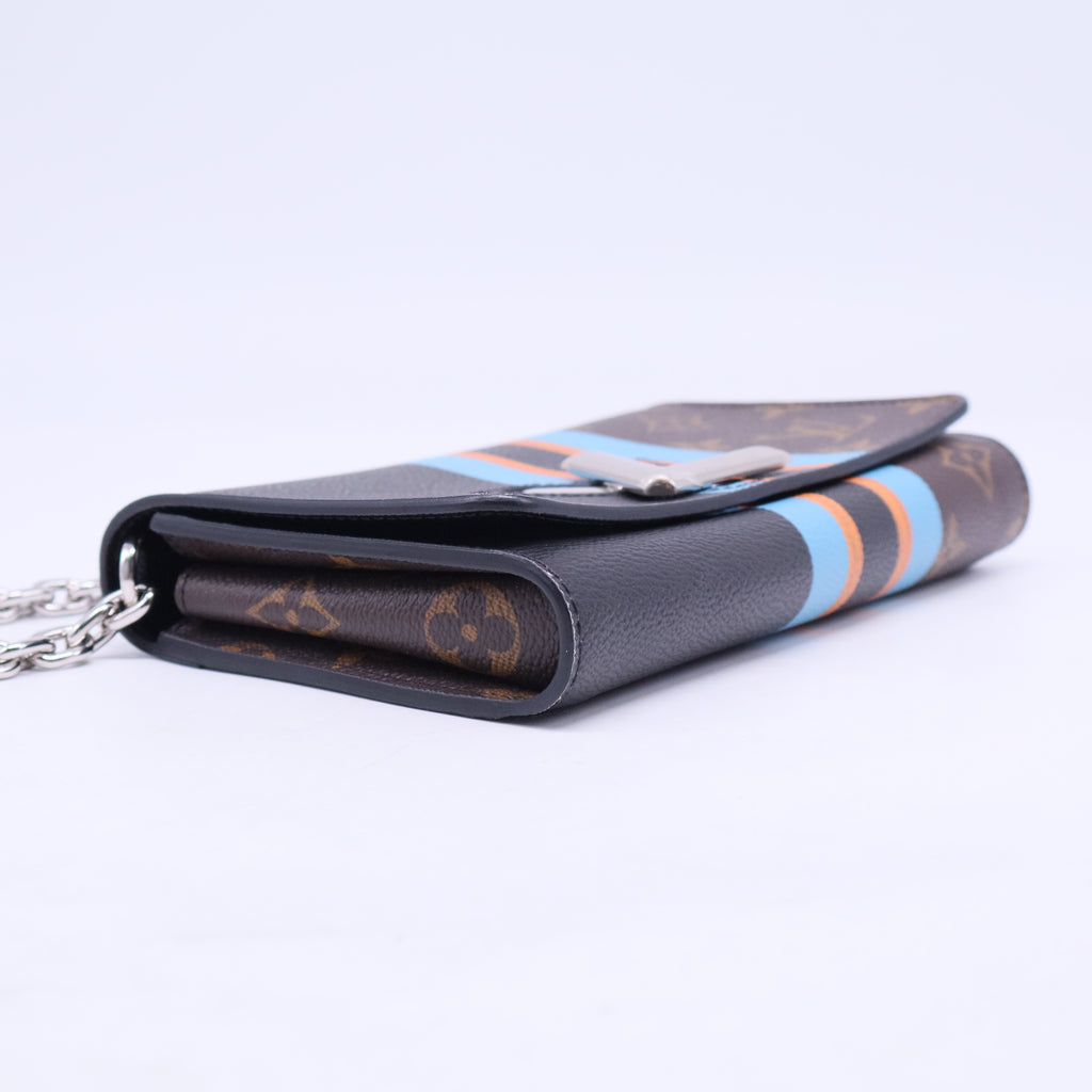 Monogram Canvas Striped Twist Wallet on Chain Bag B20641