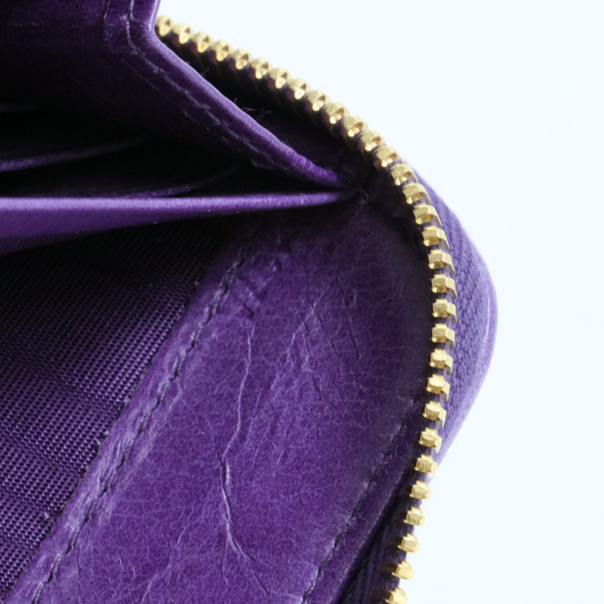 Miu Miu Long Wallet in Purple Leather