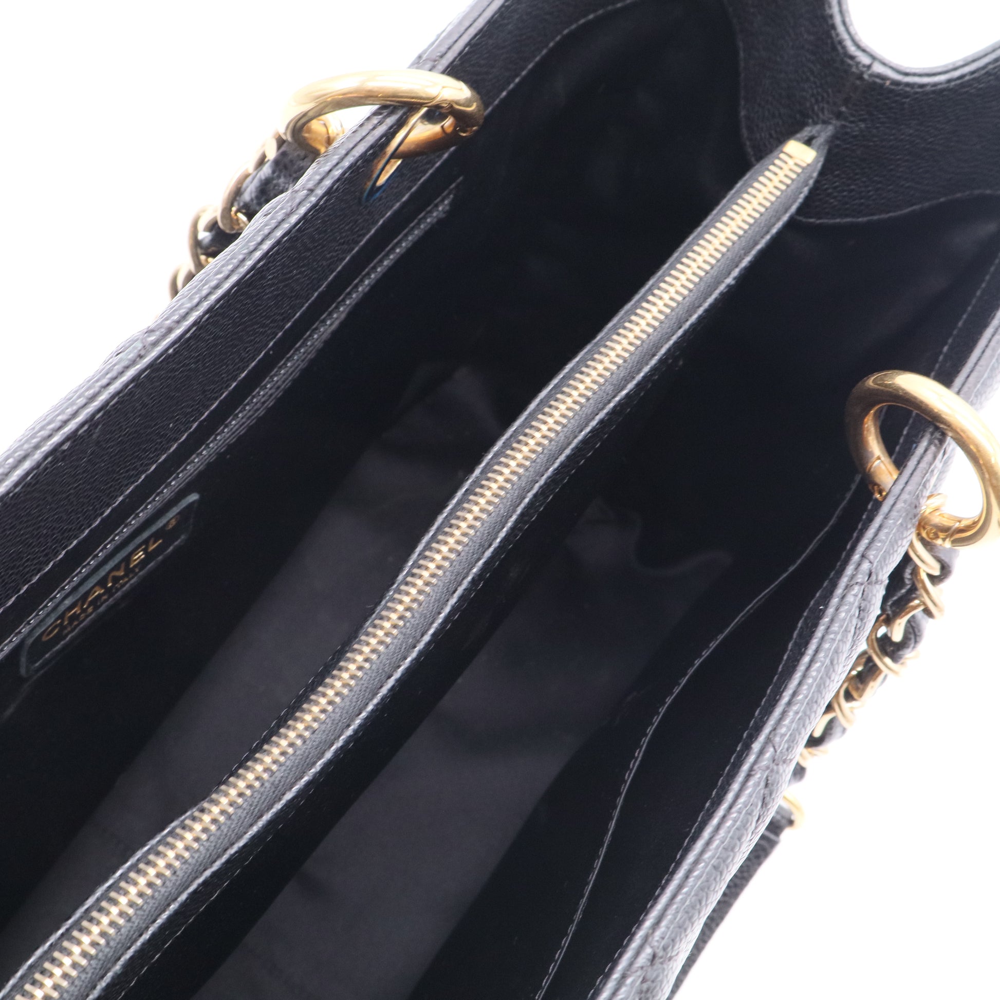 Caviar Quilted Grand Shopping Tote GST Black twins