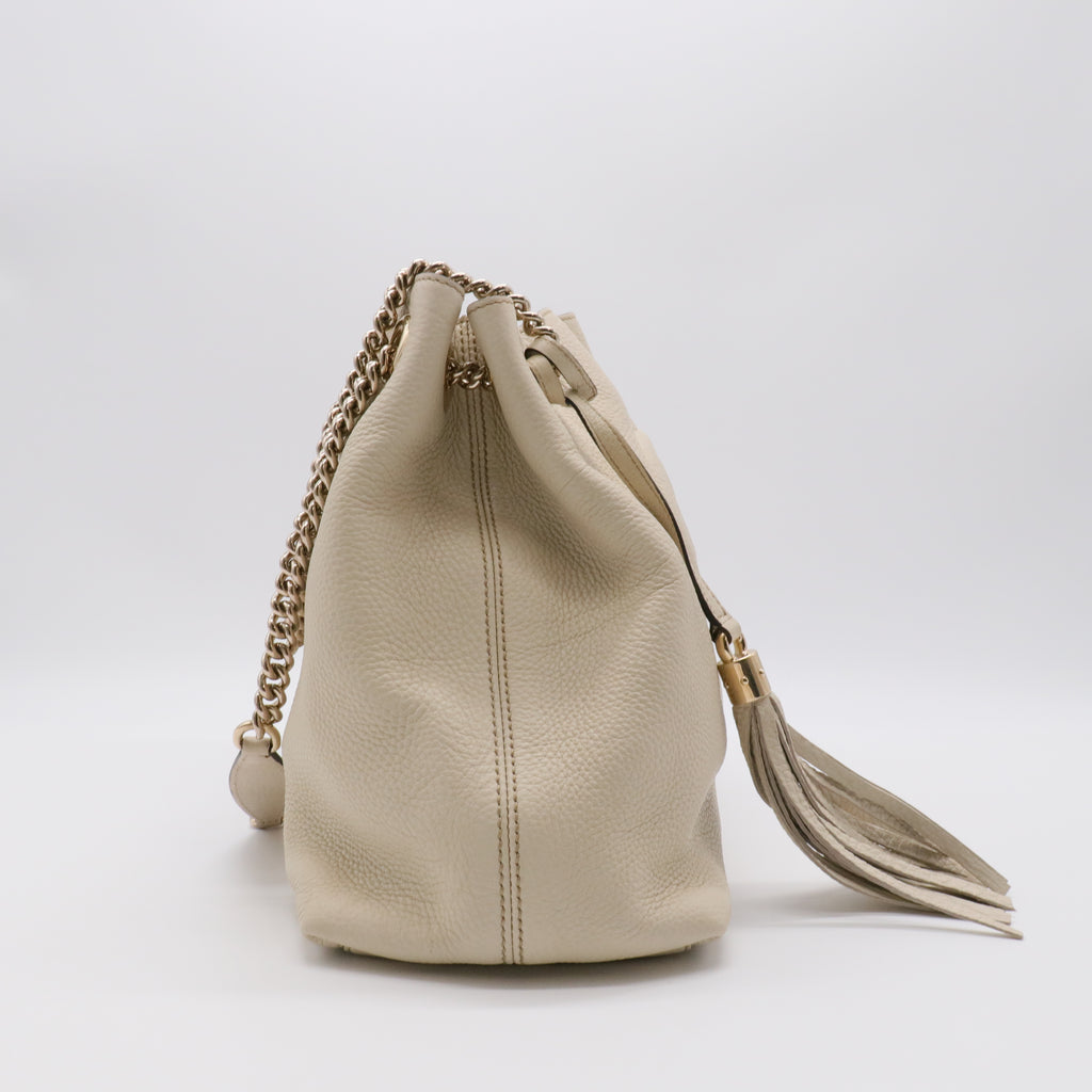 Pebbled Calfskin Medium Soho Chain Shoulder Bag