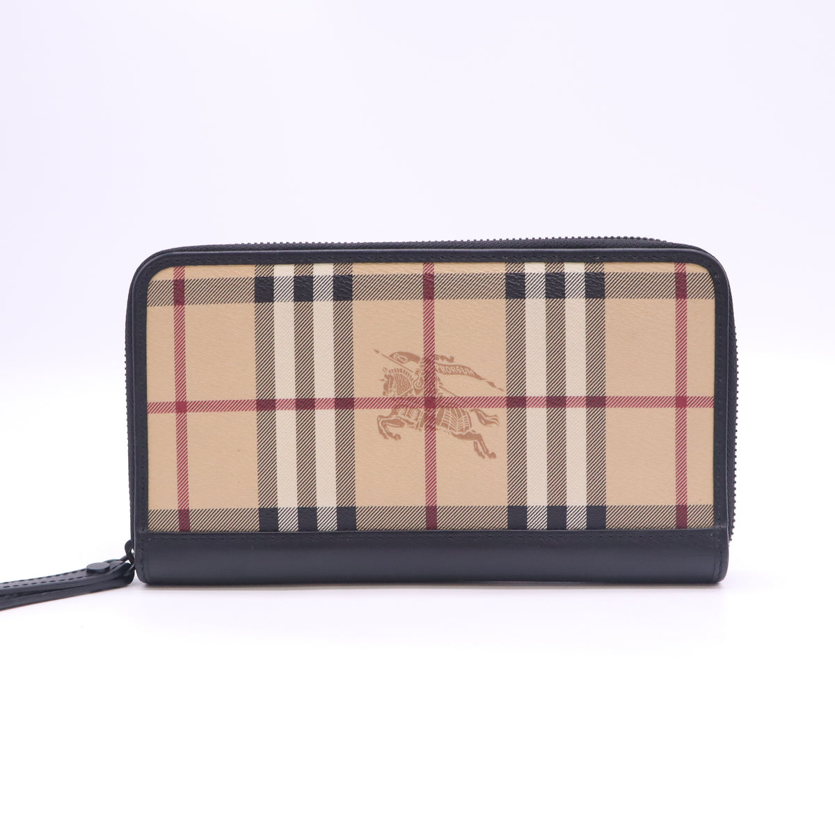 Burberry Haymarket Check Large Ziggy Zip-Around Wallet W23319