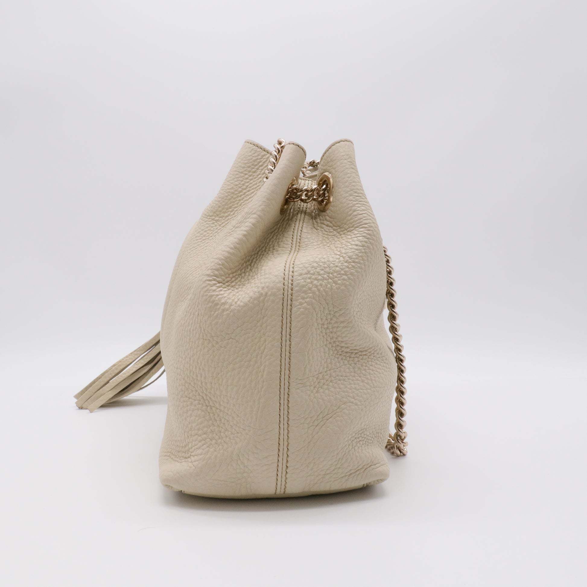 Pebbled Calfskin Medium Soho Chain Shoulder Bag