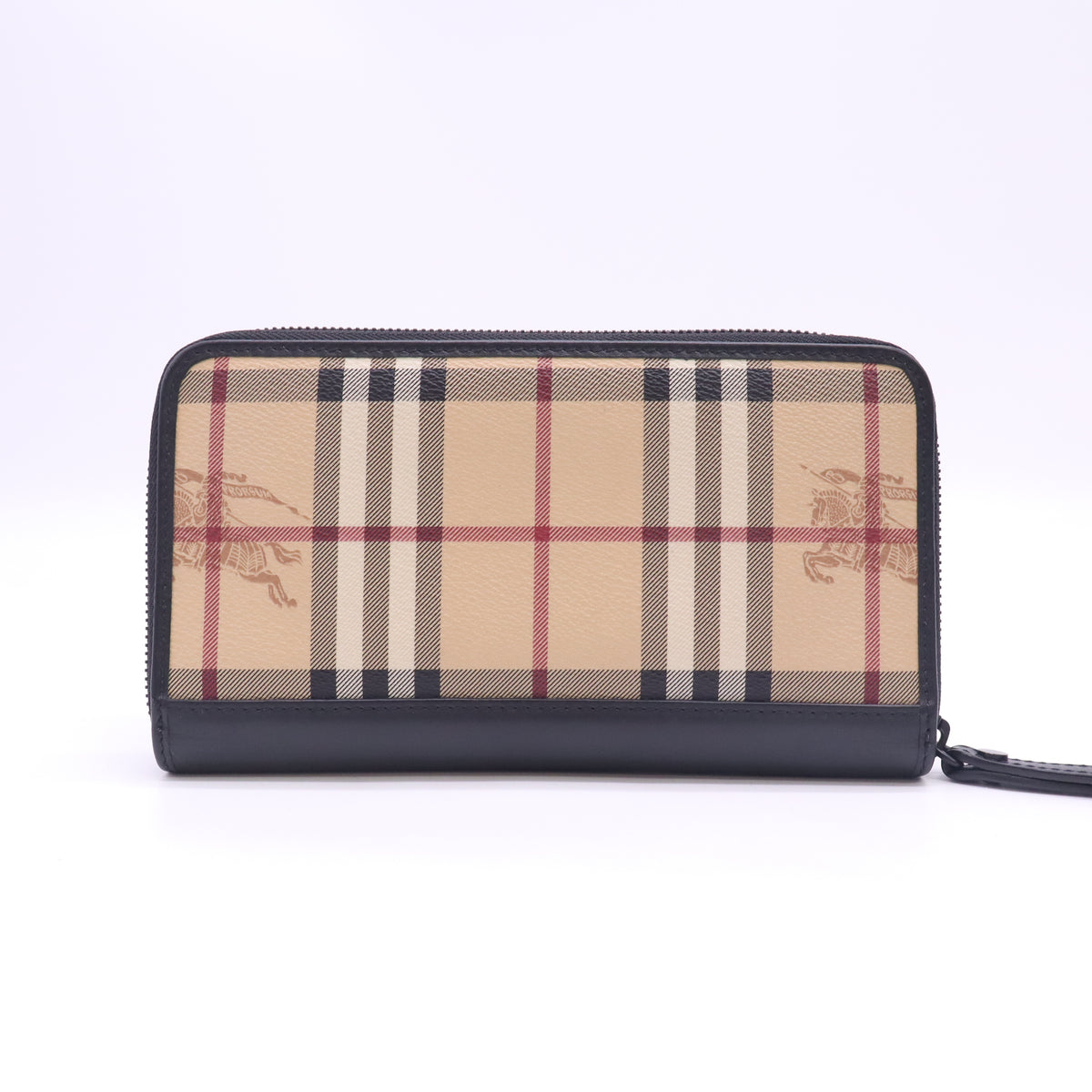 Burberry Haymarket Check Large Ziggy Zip-Around Wallet W23319