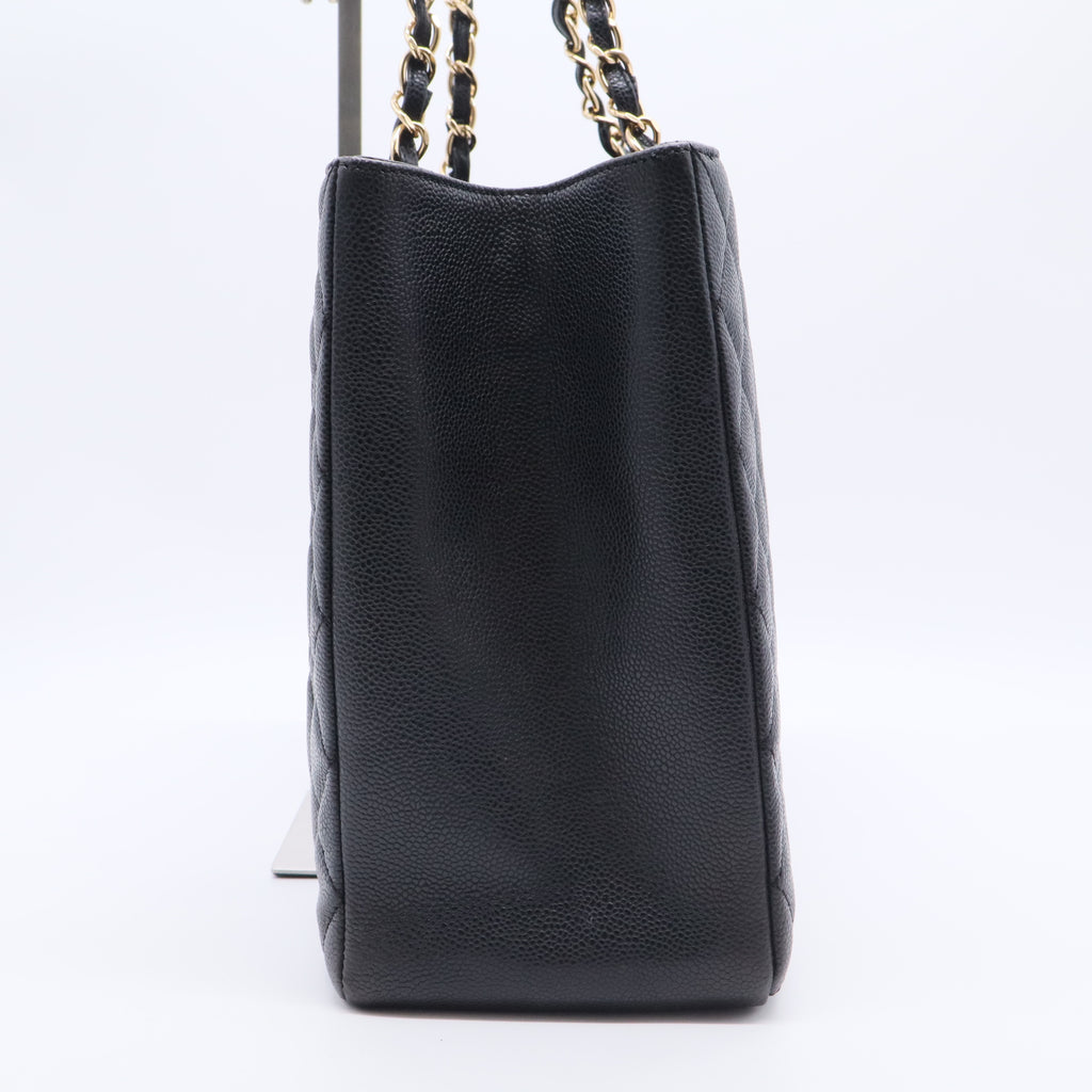 Caviar Quilted Grand Shopping Tote GST Black twins
