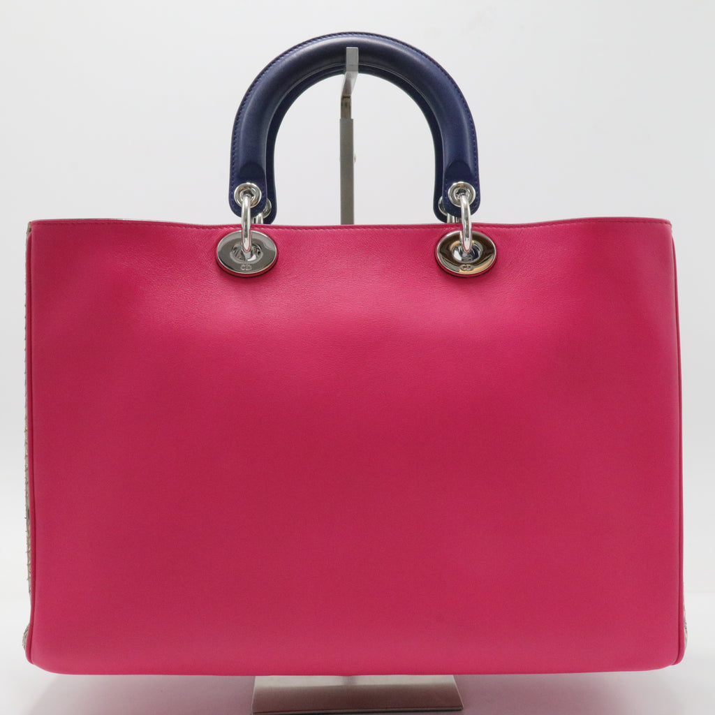 Dior Multicolor Leather and Python Medium Diorissimo Shopper Tote