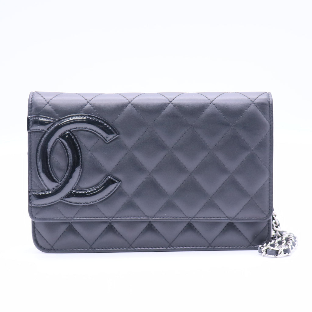 Chanel Black Quilted Leather Cambon Ligne WOC Clutch Bag Twins LDJ3792