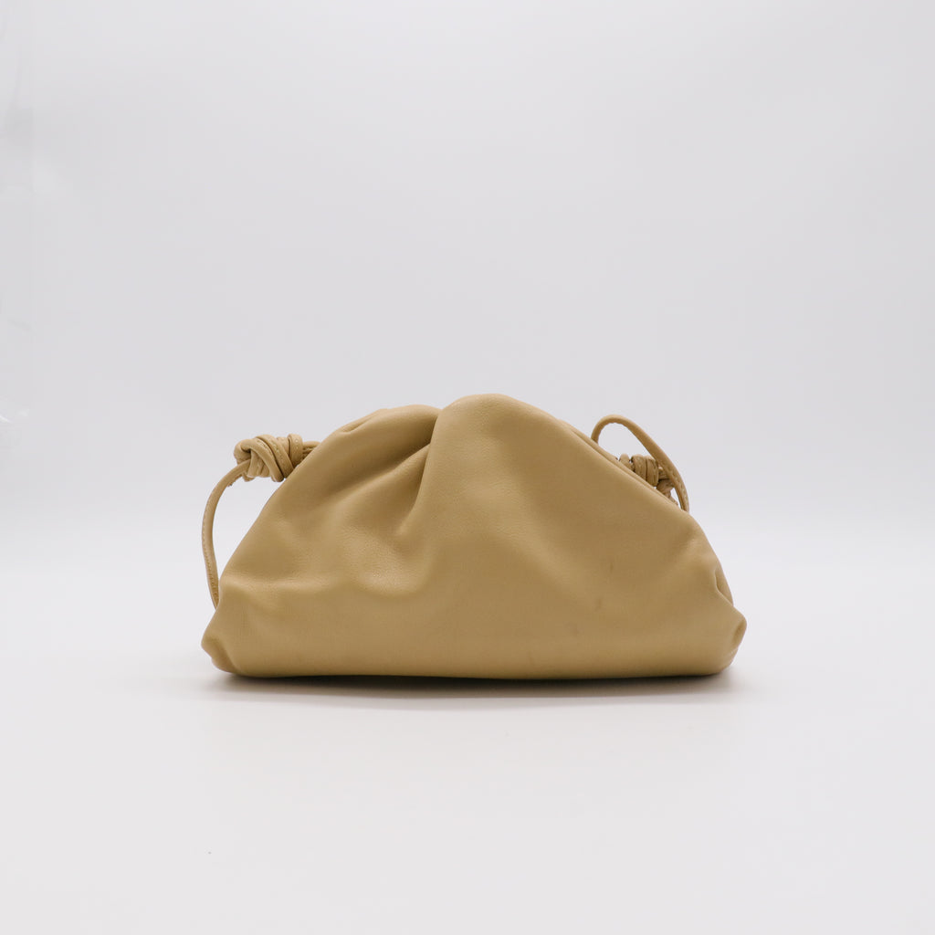 Leather Crossbody Bags The Pouch Drawstring Beige twins