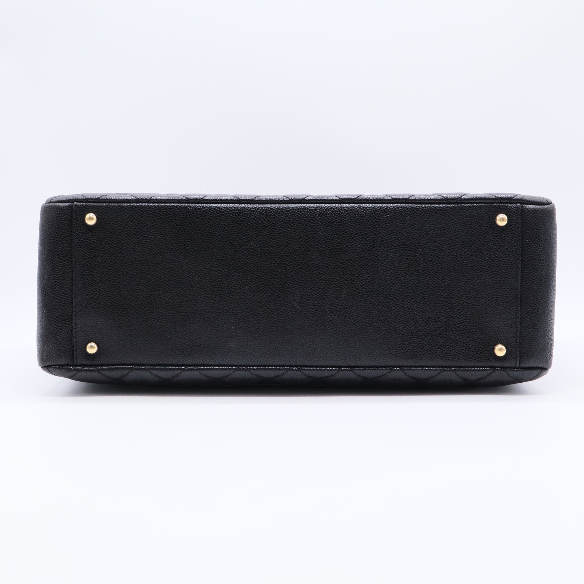 Caviar Quilted Grand Shopping Tote GST Black twins