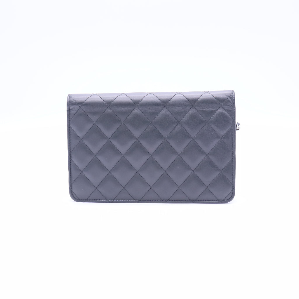 Chanel Black Quilted Leather Cambon Ligne WOC Clutch Bag Twins LDJ3792