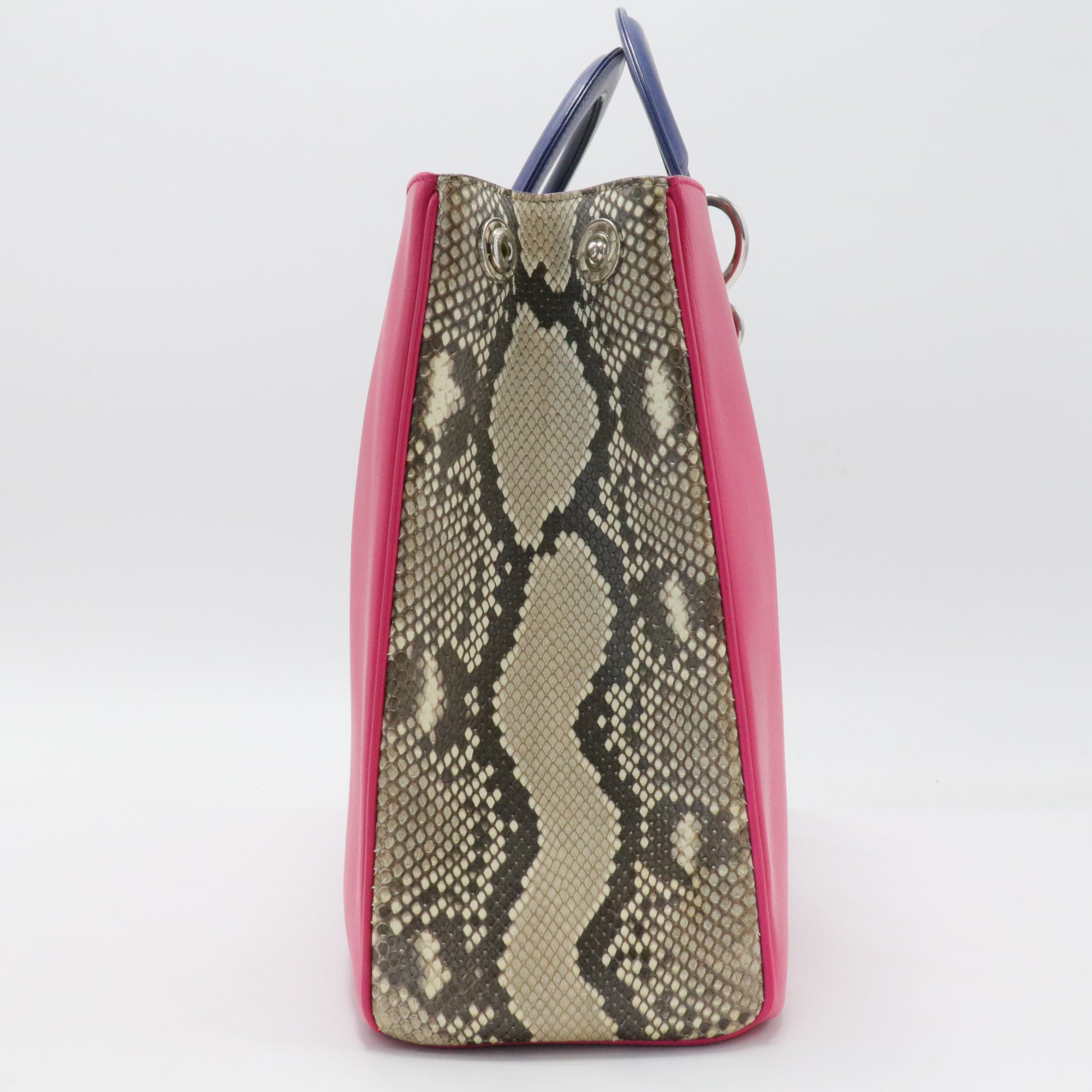 Dior Multicolor Leather and Python Medium Diorissimo Shopper Tote