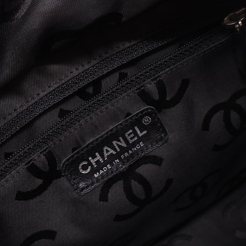 Calfskin Quilted Medium Cambon Tote Beige