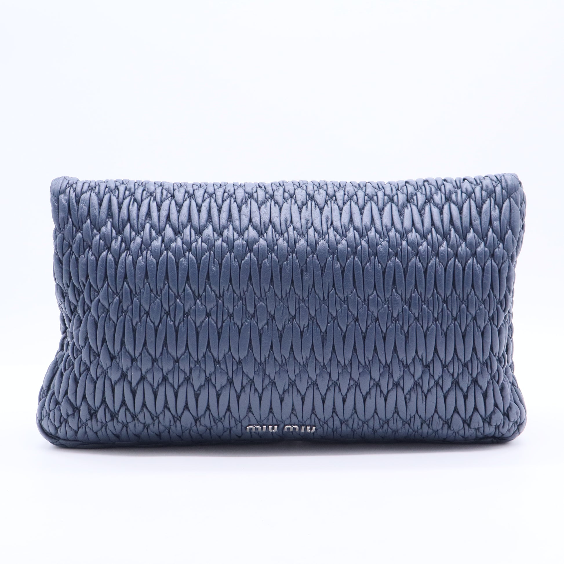 Crystal Blue Nappa Matelassé Crossbody Bag B12332