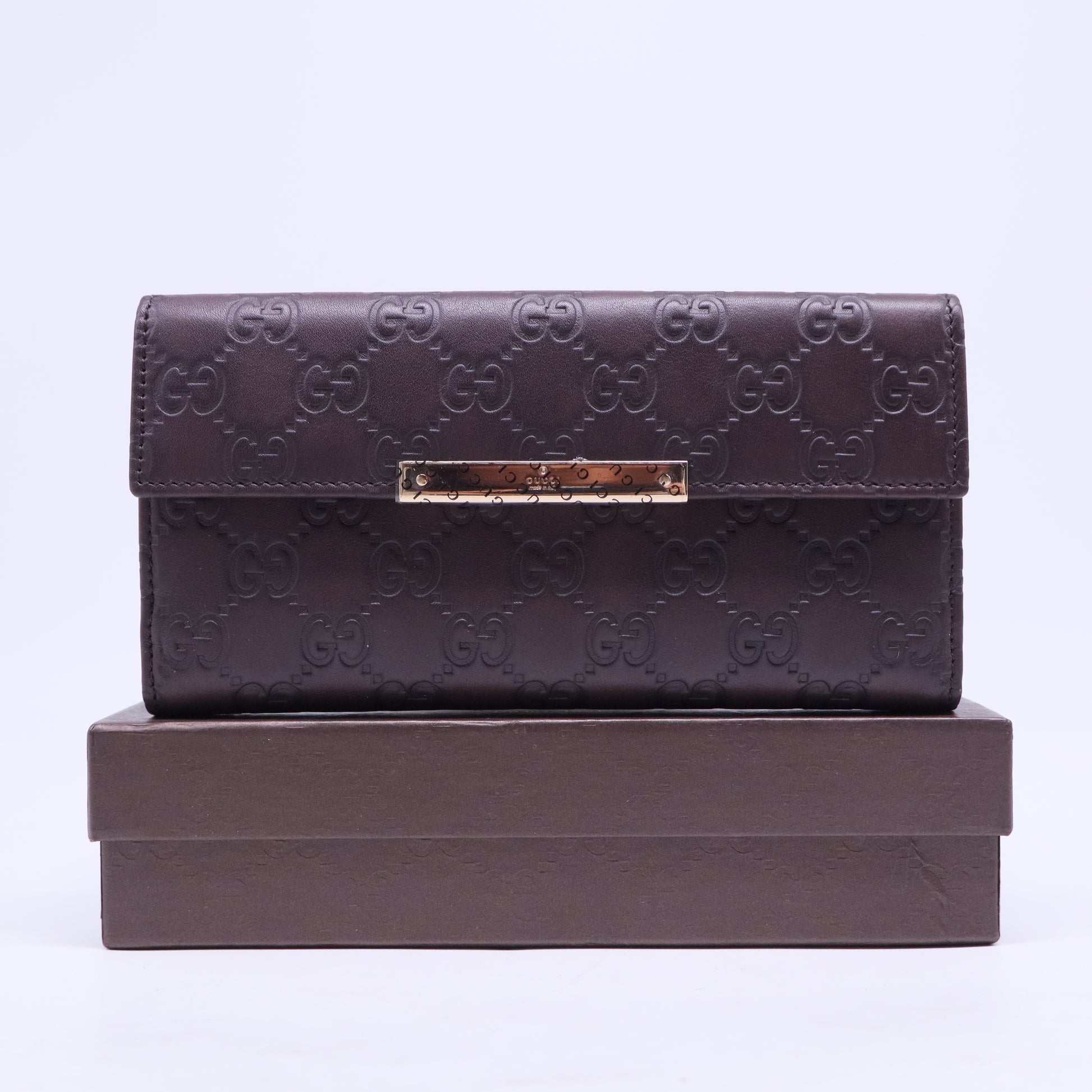 Leather Guccissima Long Wallet W20492