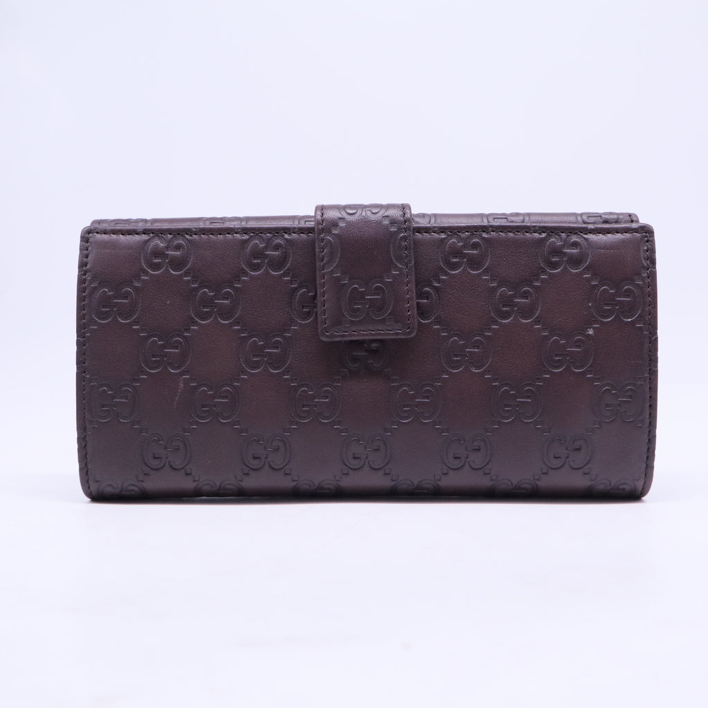 Leather Guccissima Long Wallet W20492