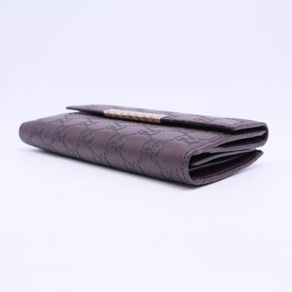 Leather Guccissima Long Wallet W20492