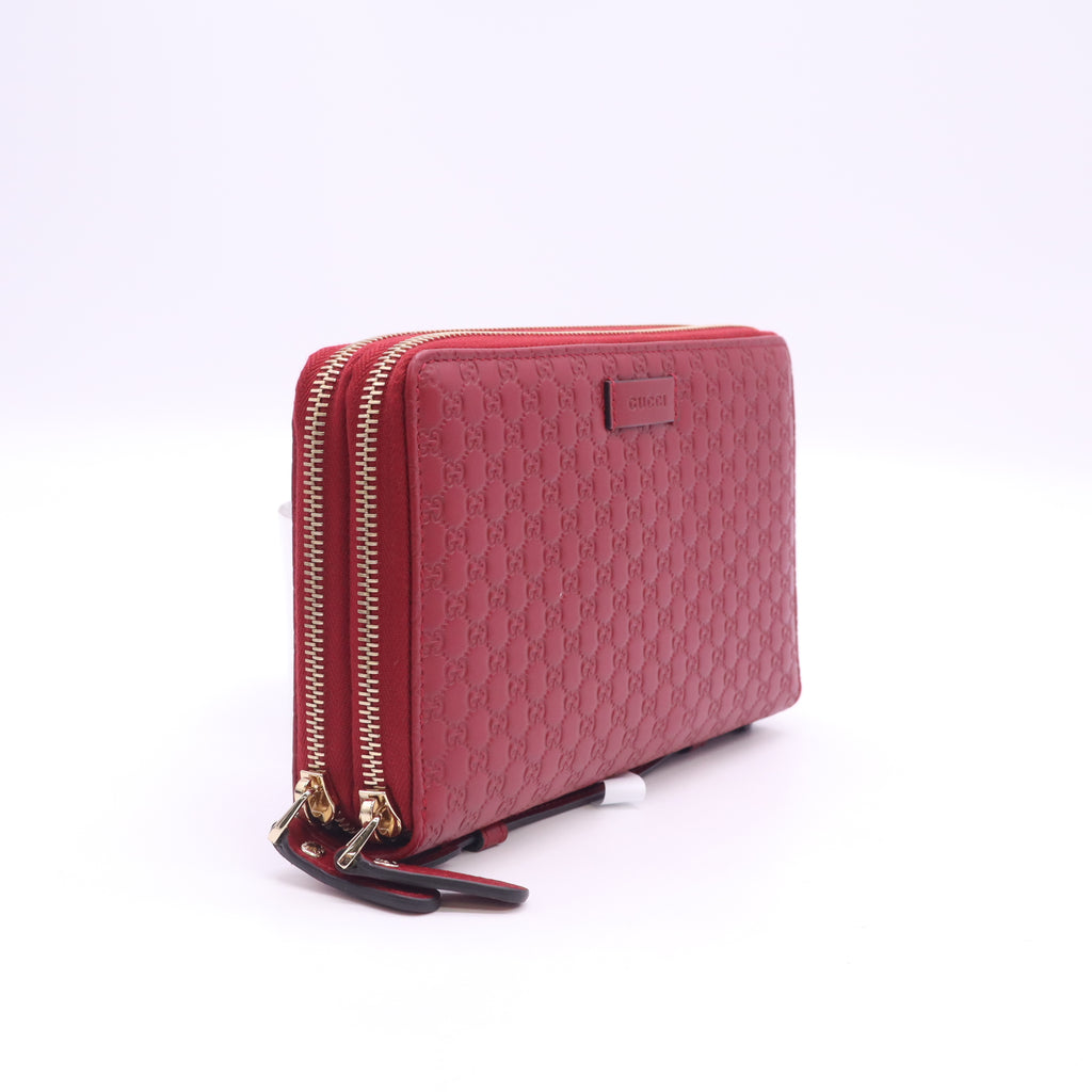Gucci Microguccissima Leather Zip-Around Wallet W23327