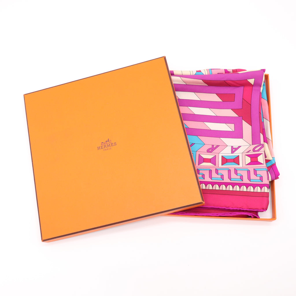 Hermès "Le Fil D'Ariane" Silk Twill Scarf W22256
