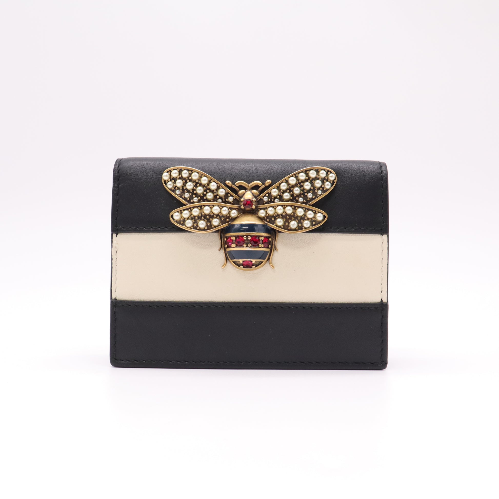 Gucci Queen Margaret Leather Card Case Wallet W22289