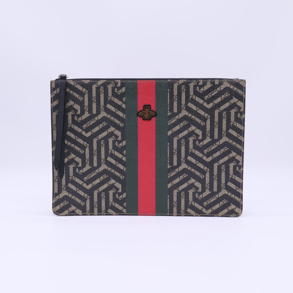 Gucci Caleido Web Bee Pouch Clutch W22005