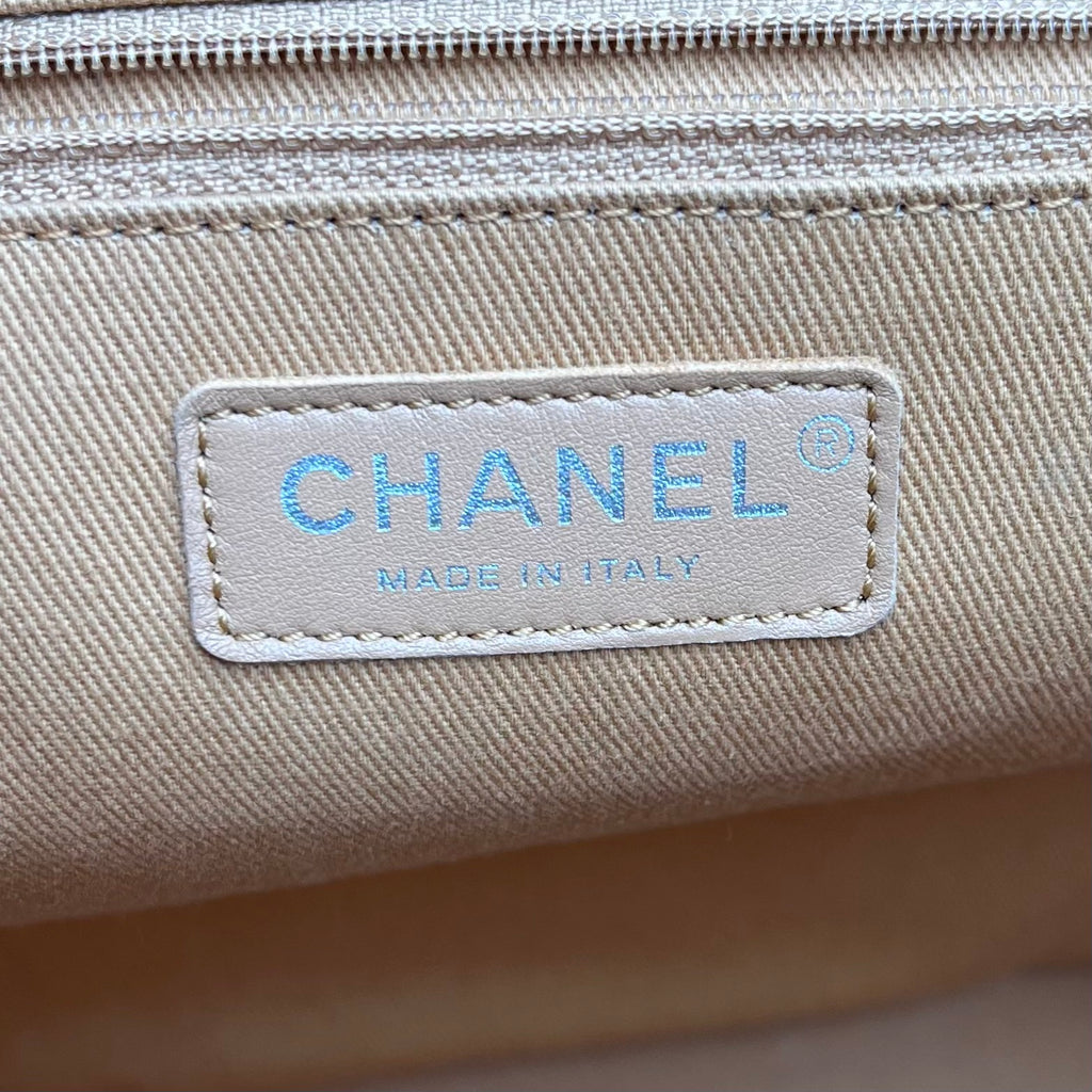 Calfskin Large Coco Eyelets Shopping Tote Camel