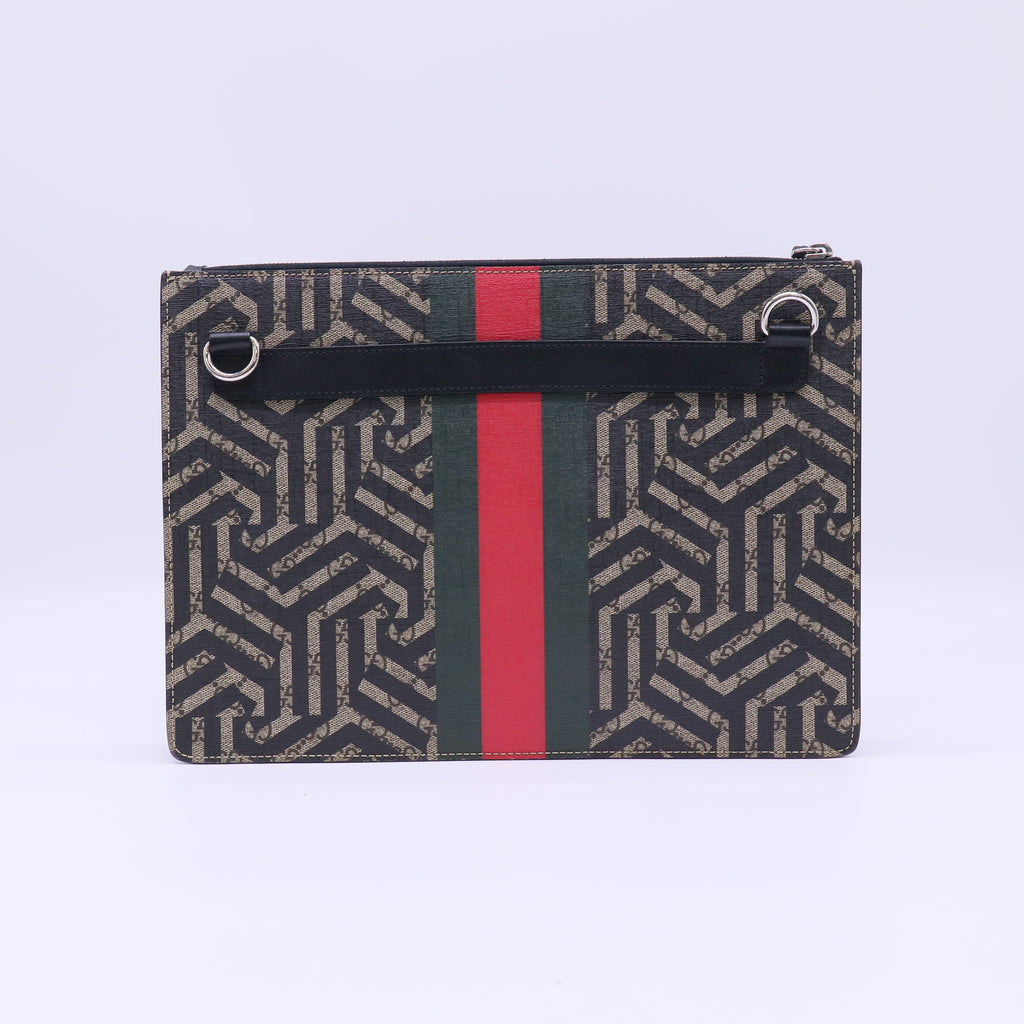 Gucci Caleido Web Bee Pouch Clutch W22005