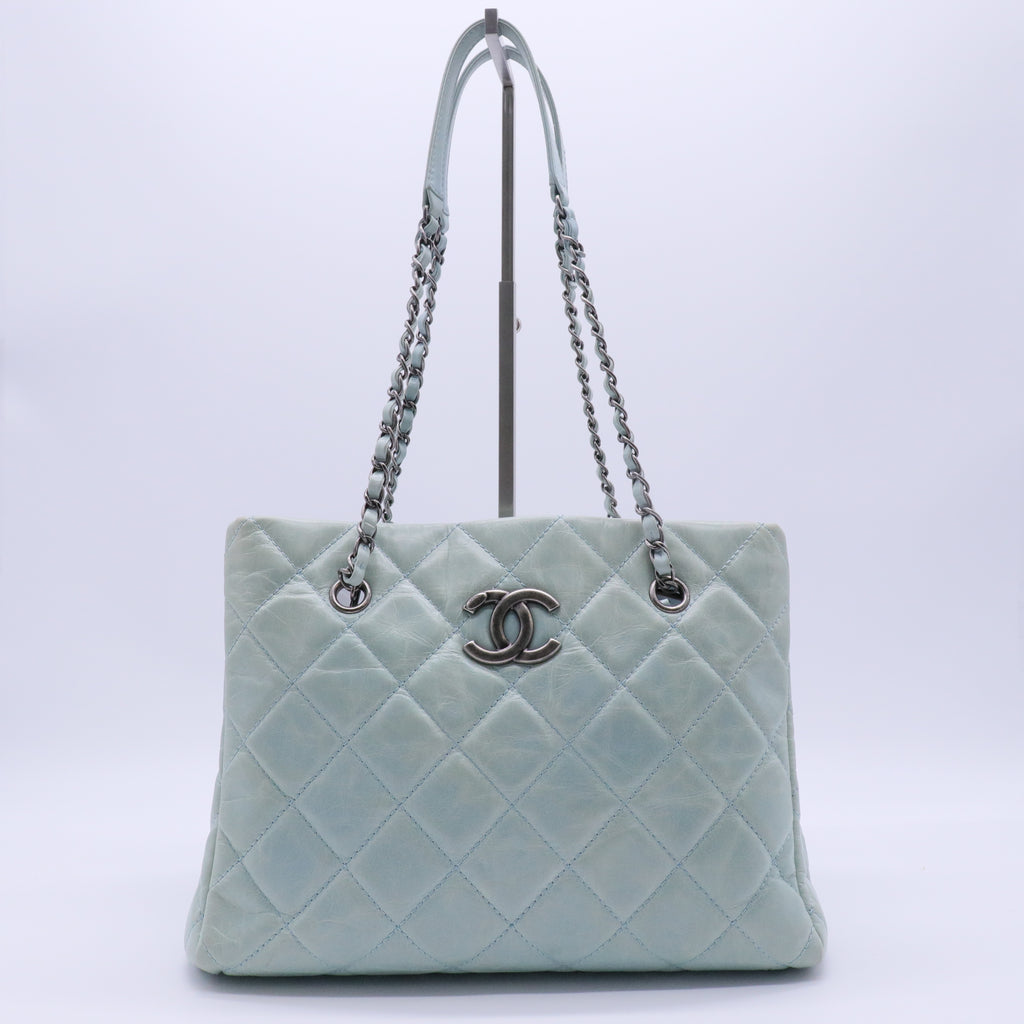 Leather Shoulder Bags Quilted Chain Tote twins