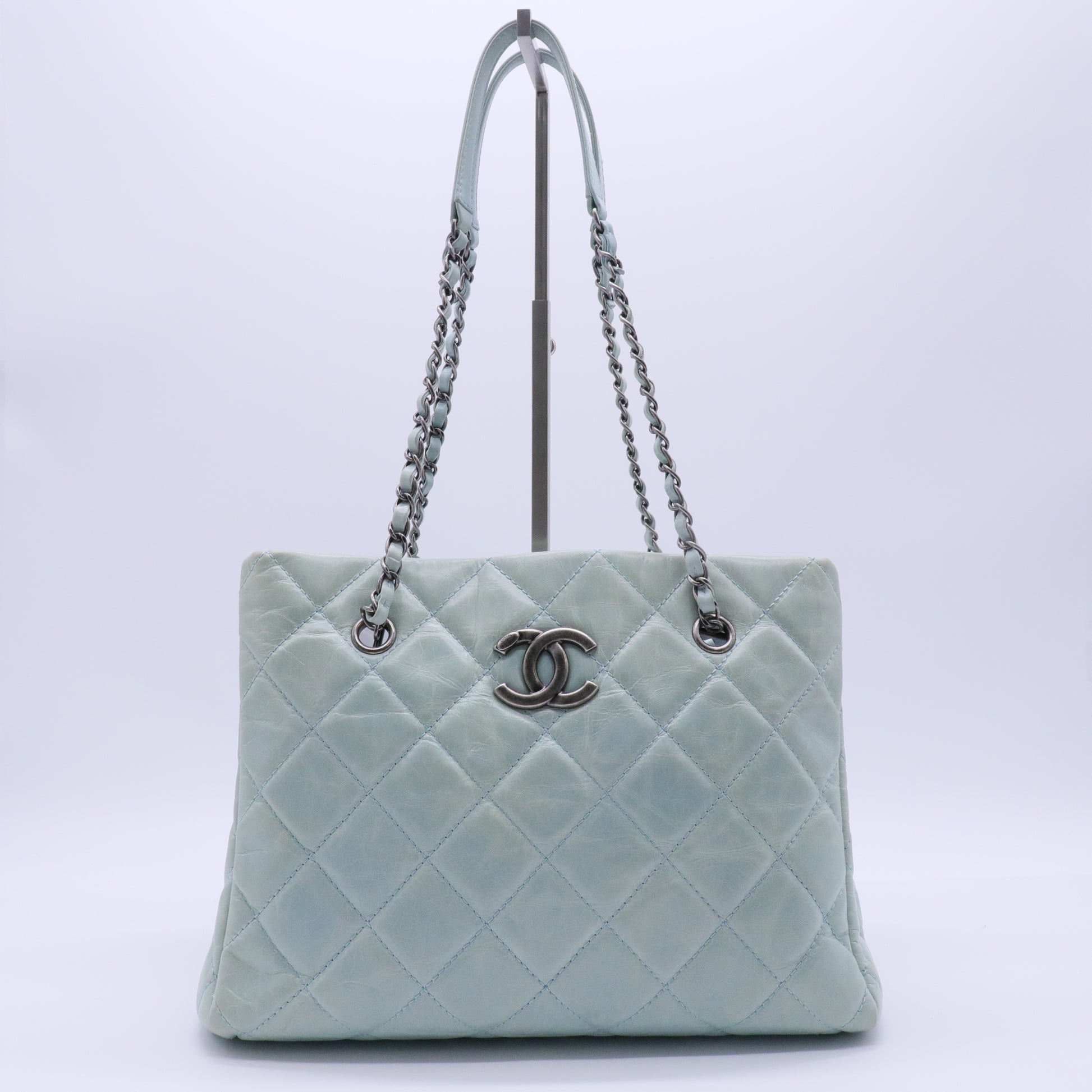 Leather Shoulder Bags Quilted Chain Tote twins