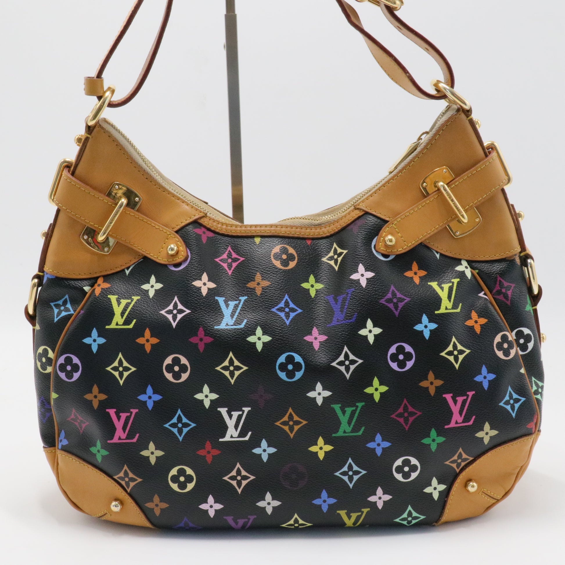 Black Monogram Multicolor Canvas Greta