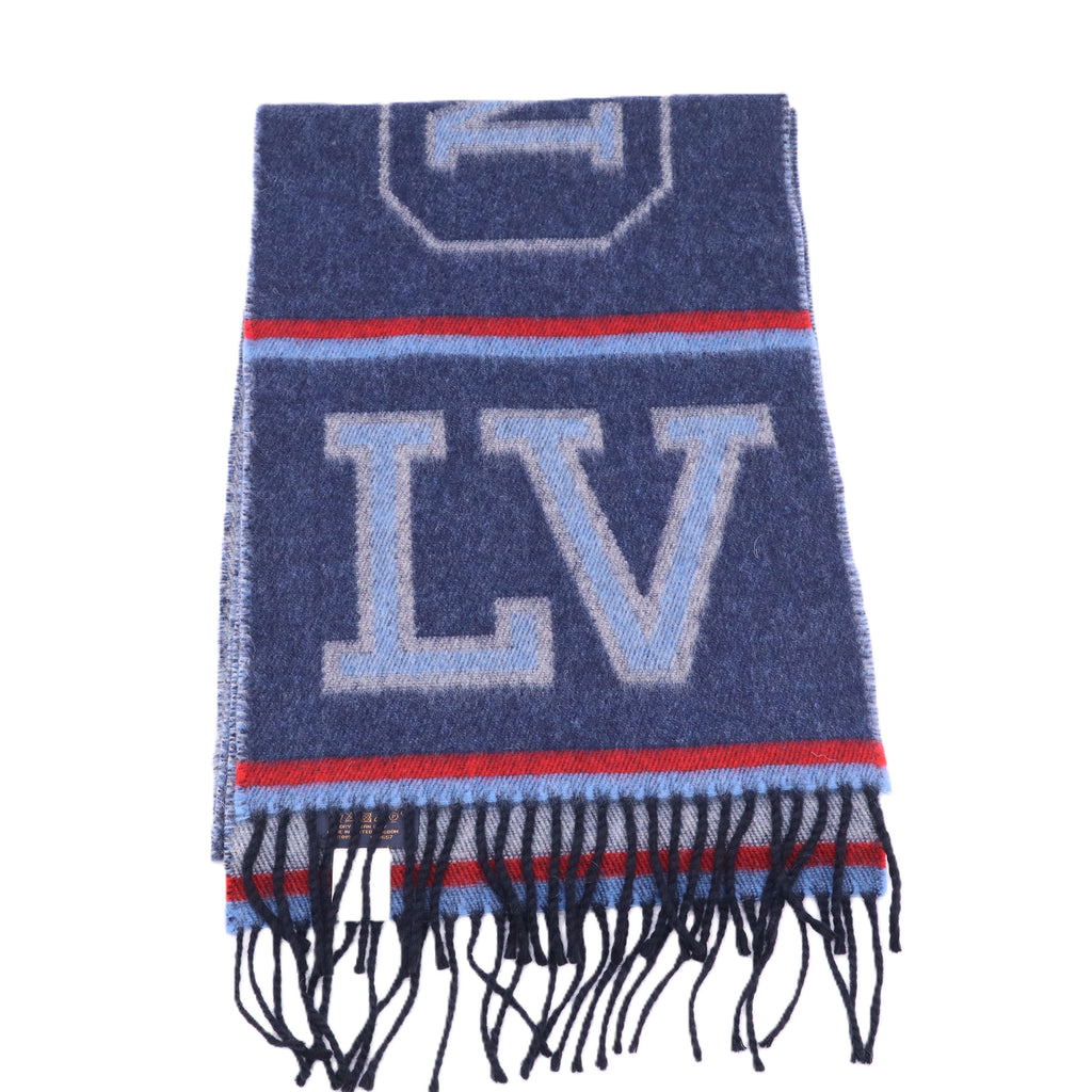 Blue and Gray wool blend Scarf