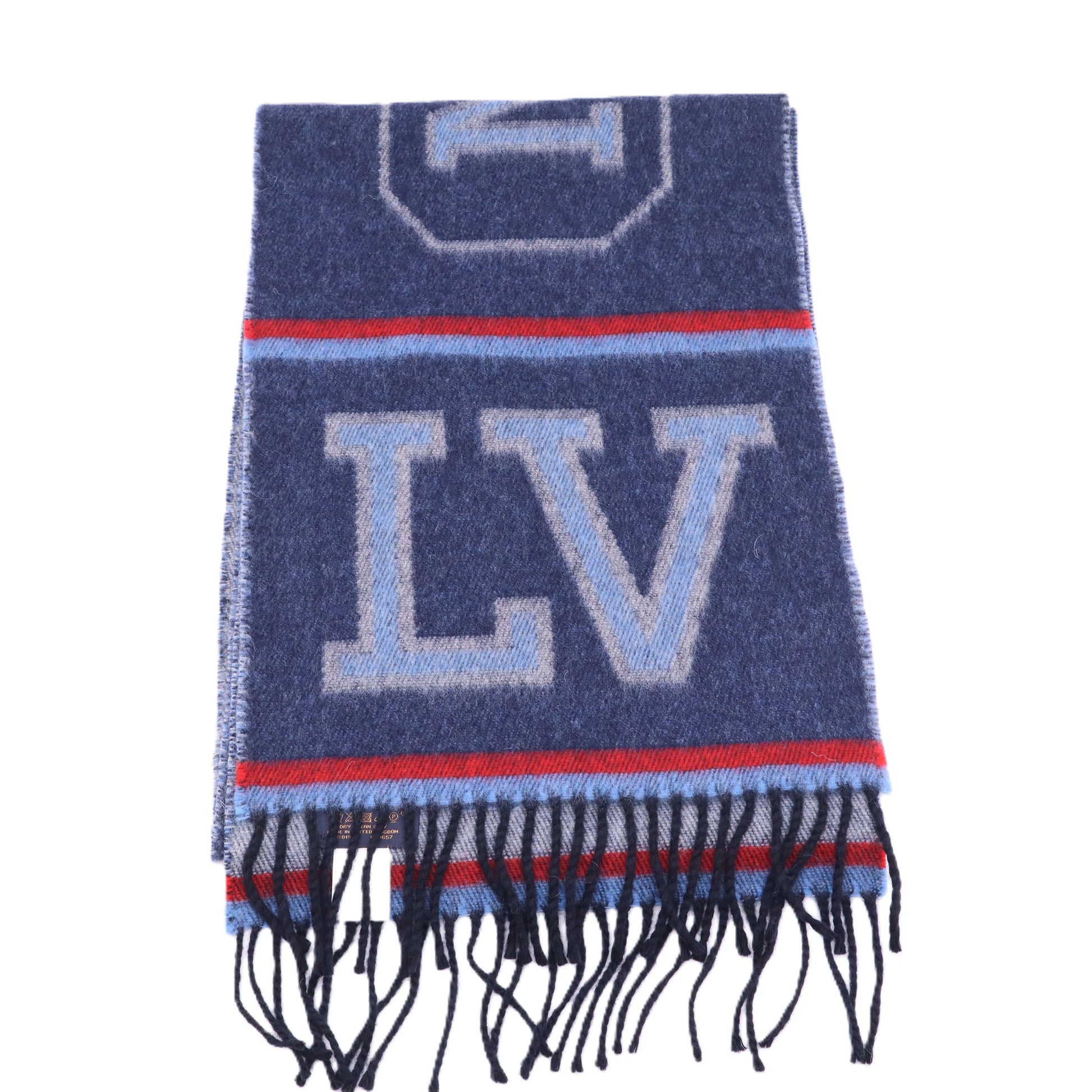 Blue and Gray wool blend Scarf