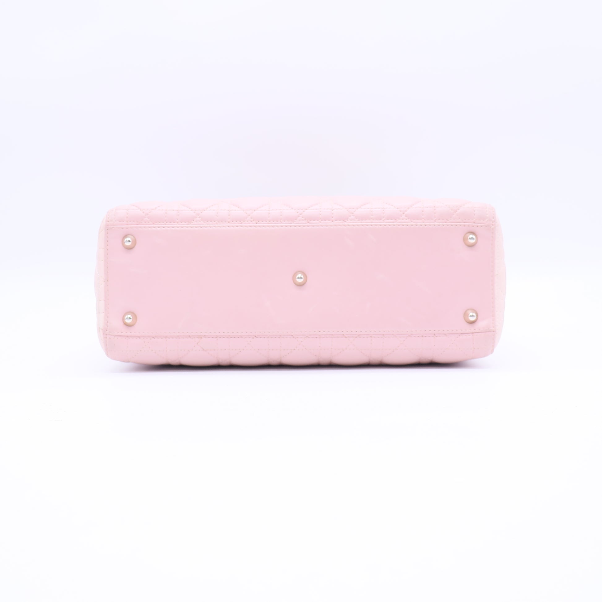 Christian Dior Bi-Color Special Edition Dior Lady Large Cannage Shoulder Bag Leather Pink  Twins LDJ3791