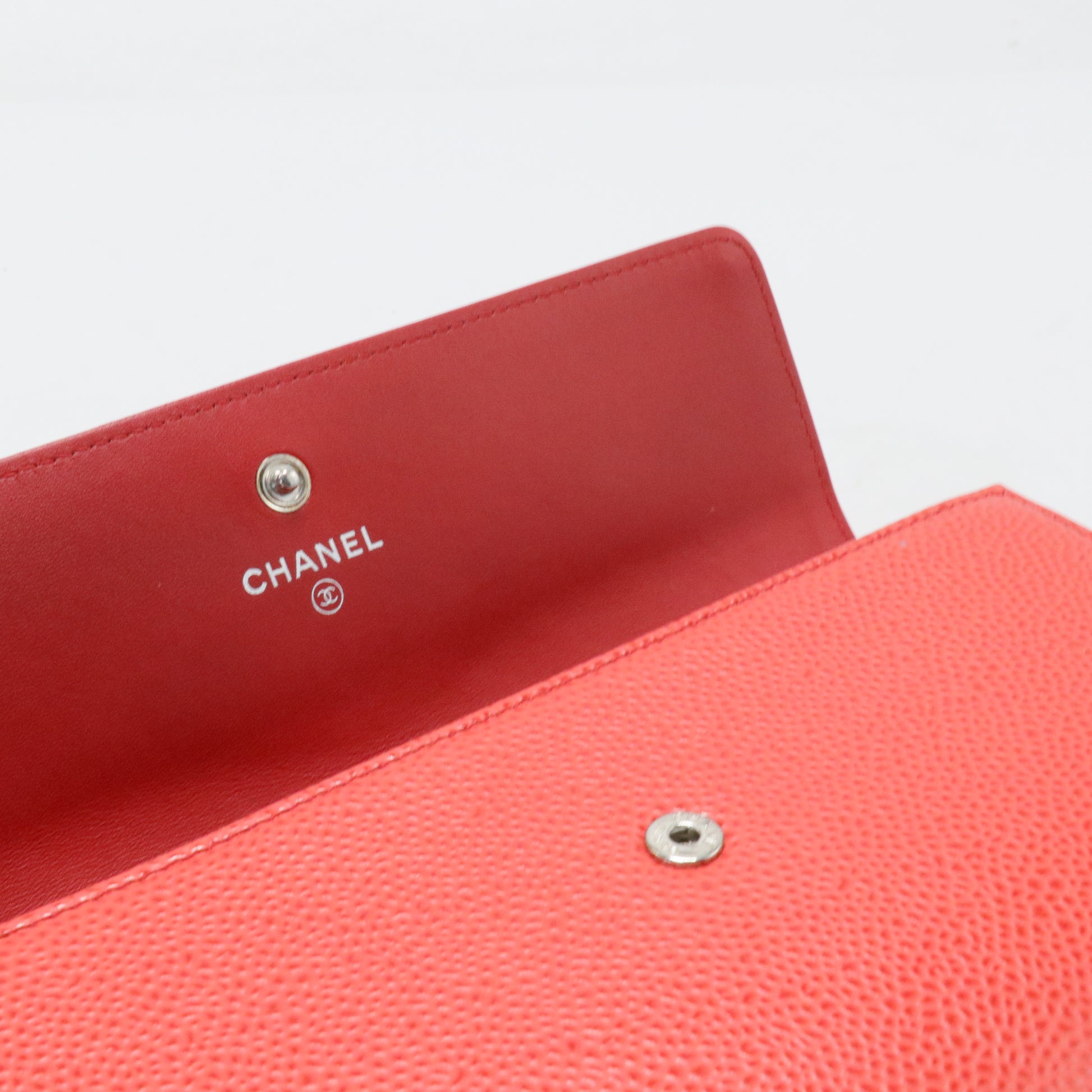 Caviar Leather CC Timeless Flap Wallet Long