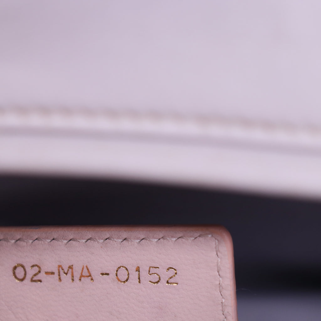Christian Dior Bi-Color Special Edition Dior Lady Large Cannage Shoulder Bag Leather Pink  Twins LDJ3791