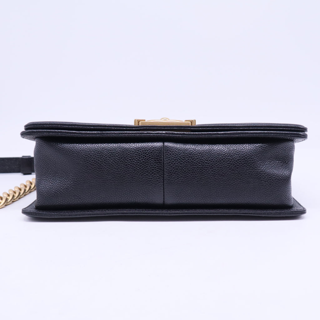 Boy Flap Bag Quilted Caviar B20651