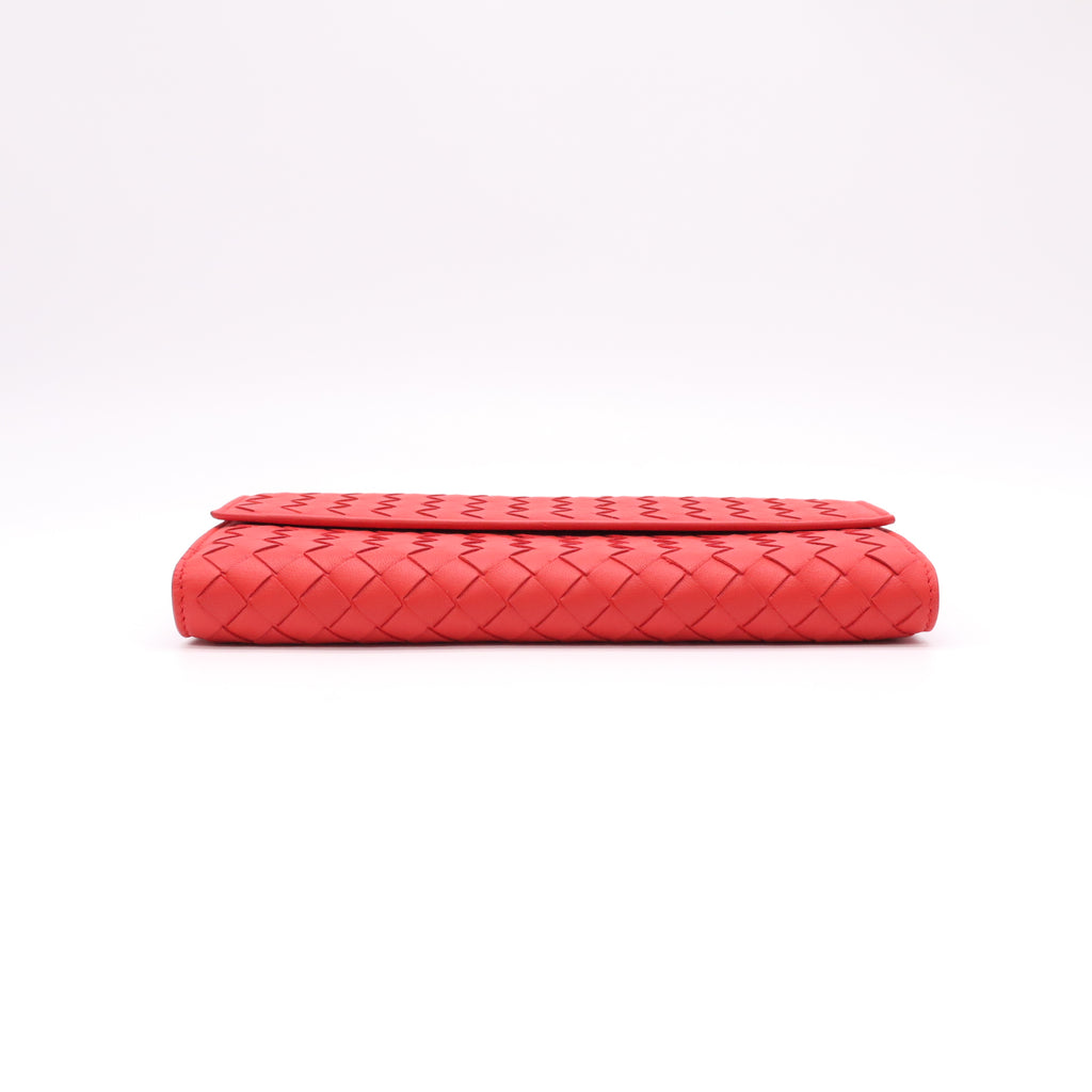 Bottega Veneta Nappa Leather Intrecciato Continental Flap Wallet W22263