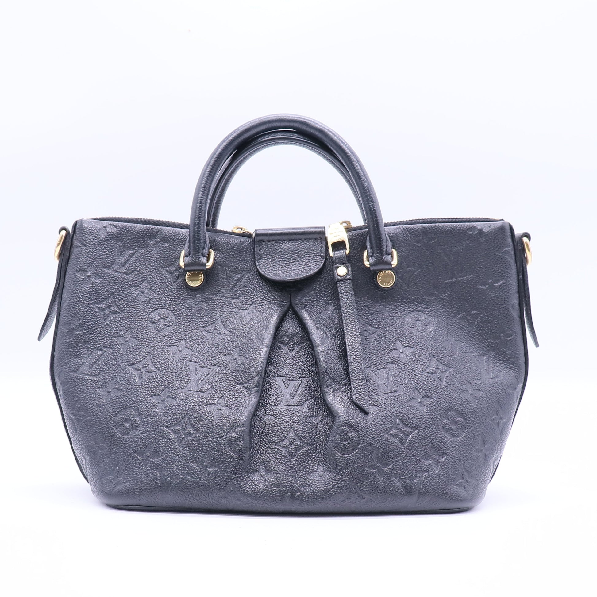 Louis Vuitton Black Monogram Empreinte Mazarine MM Bag (Cruise 2016 Collection) Twins LDJ3790